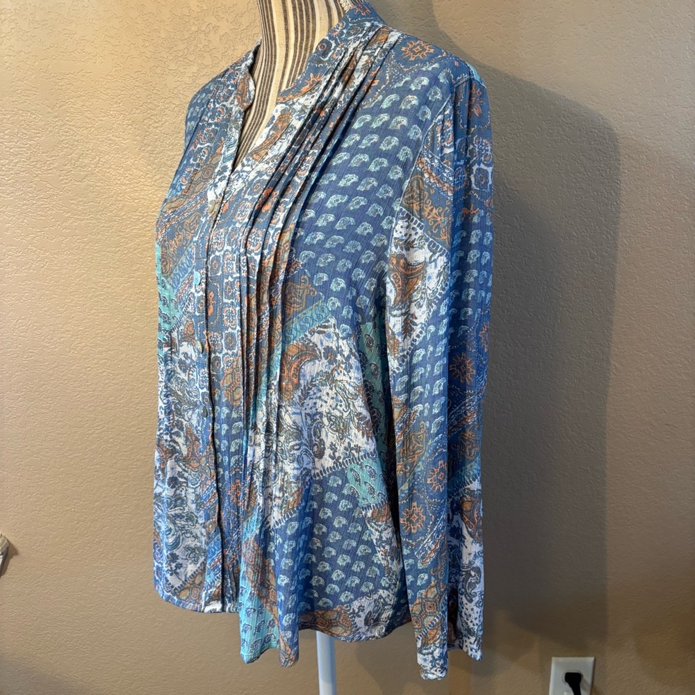 Ruby Rd. Blouse Large Petite Multicolor Paisley P… - image 7
